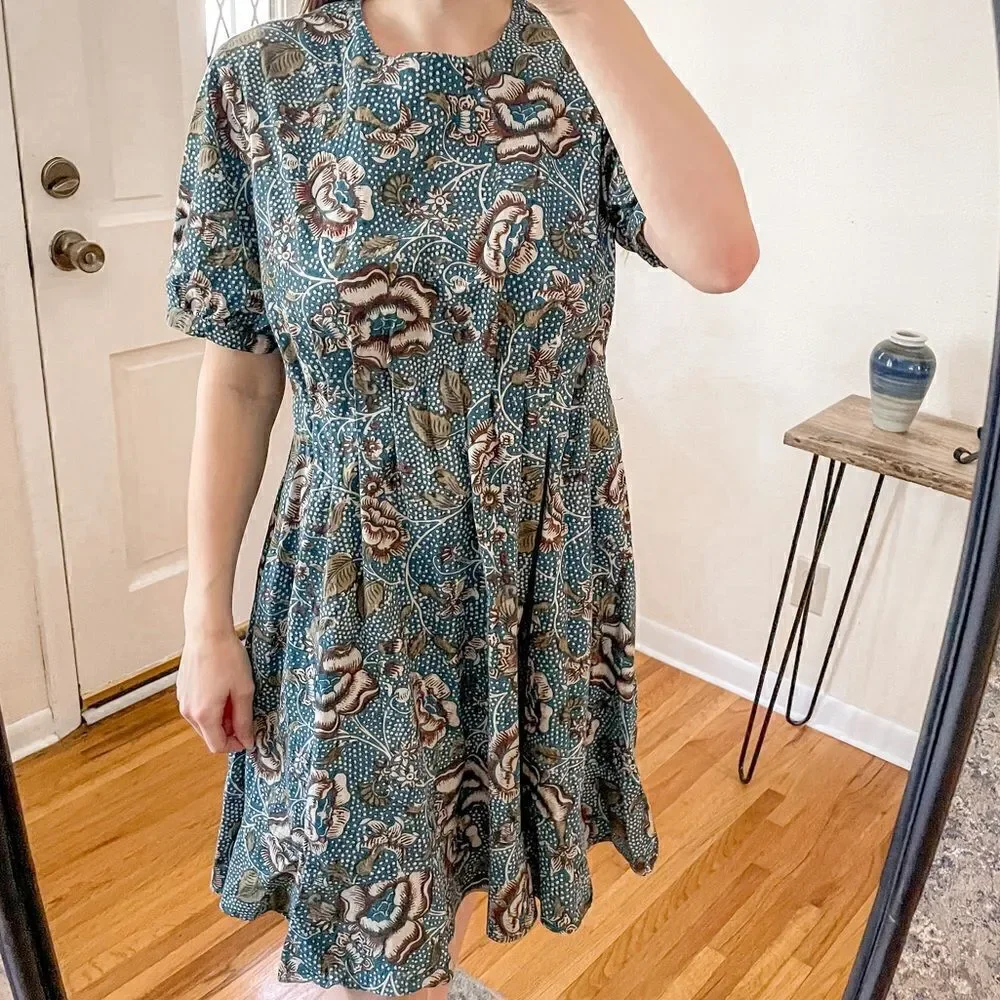Peruvian Connection Calico Rose Mini Dress